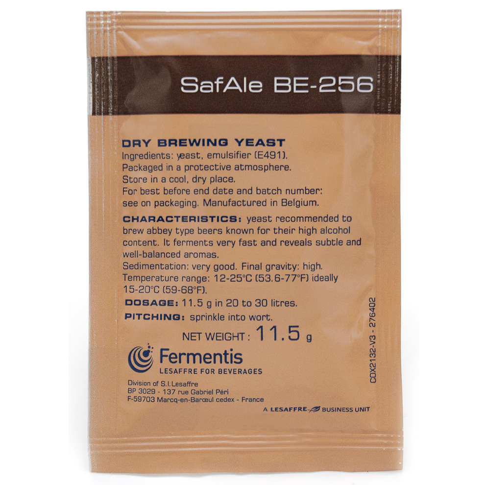 Levadura Seca Fermentis Safale BE 256 11 5 G Cerveza Polsinelli