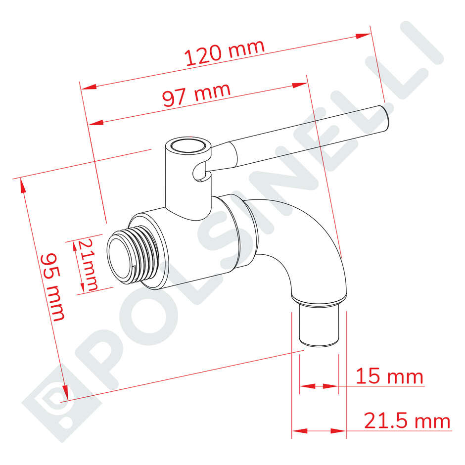 1/2" stainless steel spigot for wine