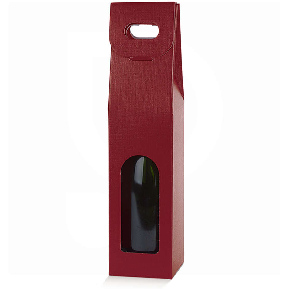 1-bottle fiber-effect Bordeaux bottle box (10 pieces)