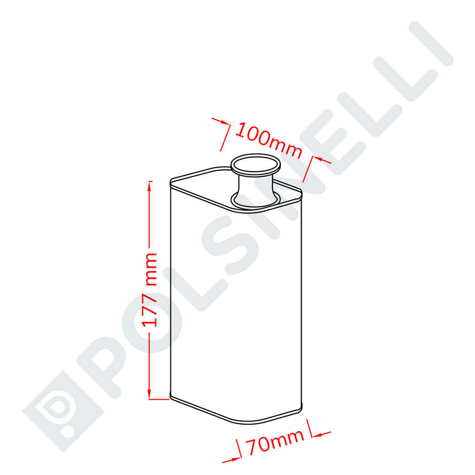 1 L olive oil tin can (32 pieces)