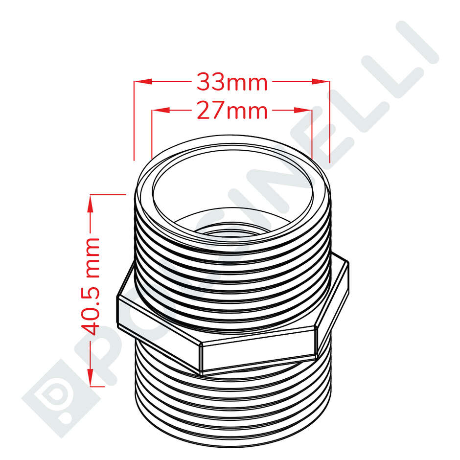 1" stainless steel nipple