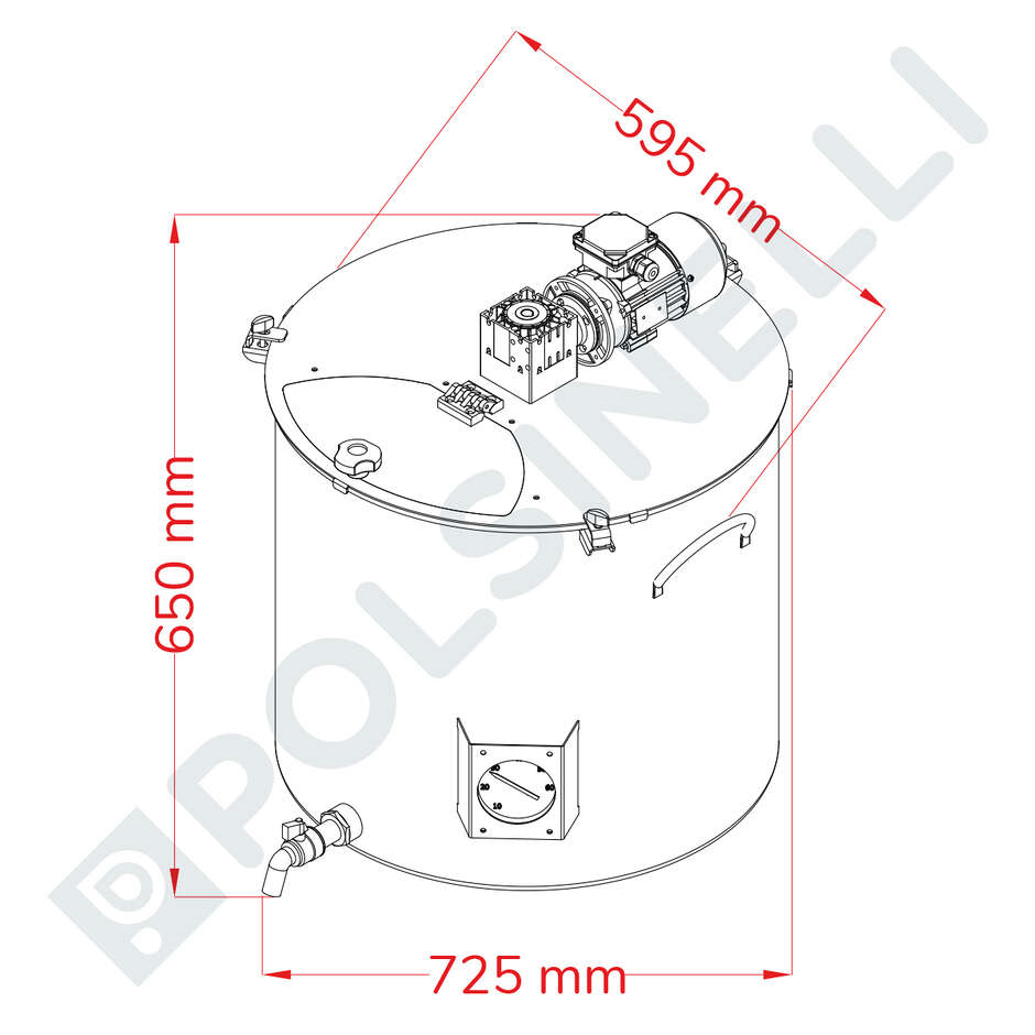100 L motorisierter Topf