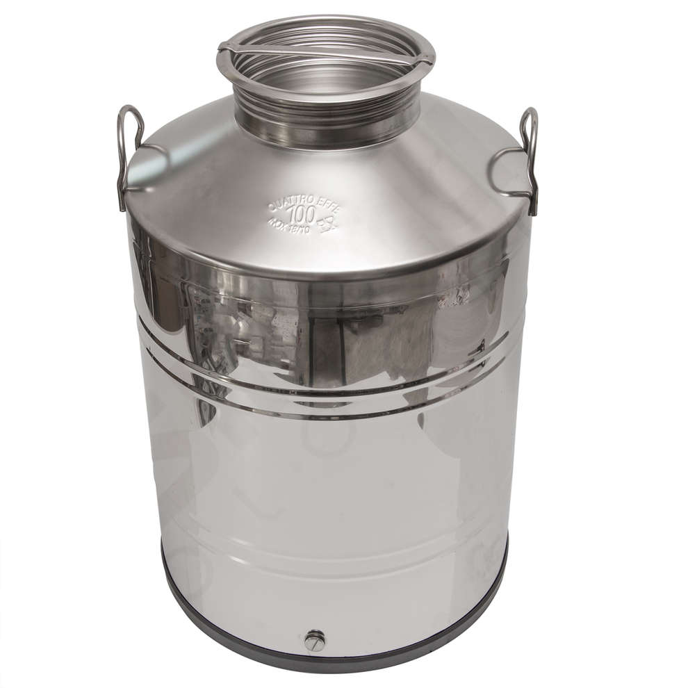 100 L stainless steel drum smooth bottom
