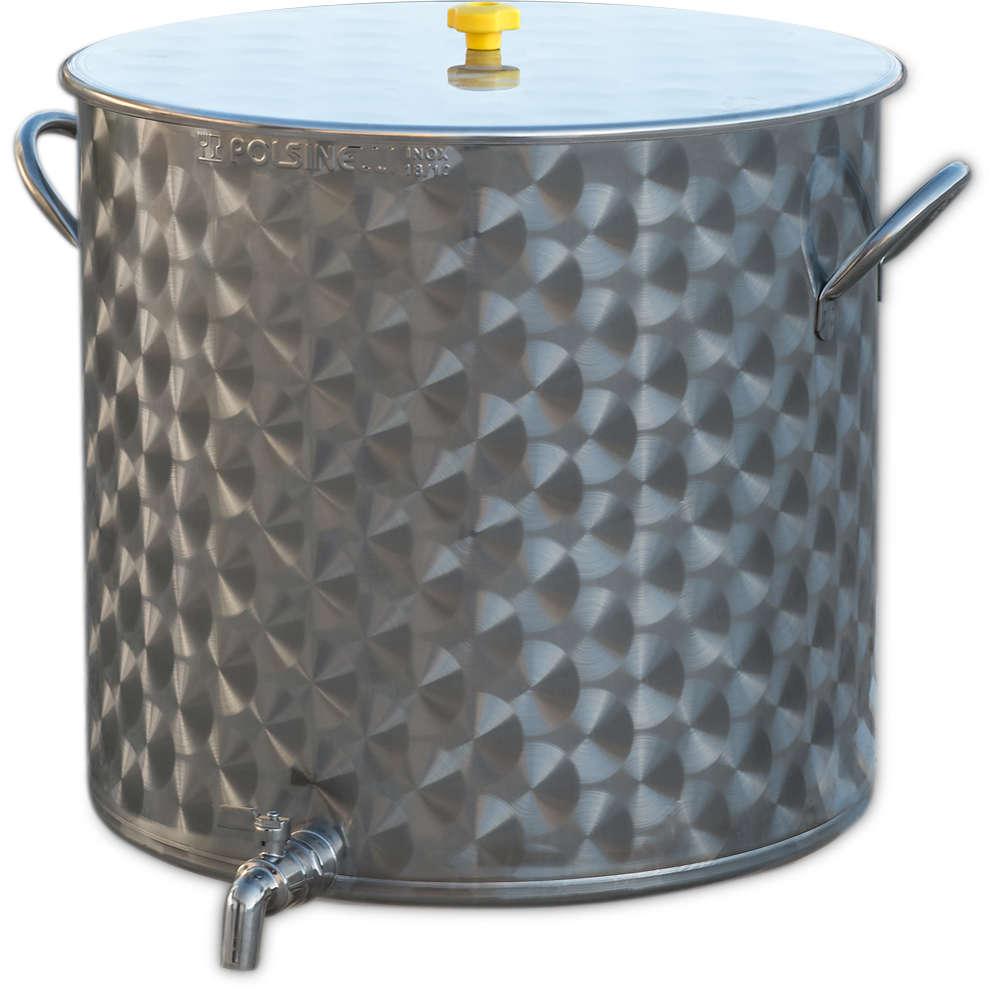 100 L stainless steel pot with tap Beer Polsinelli Enologia