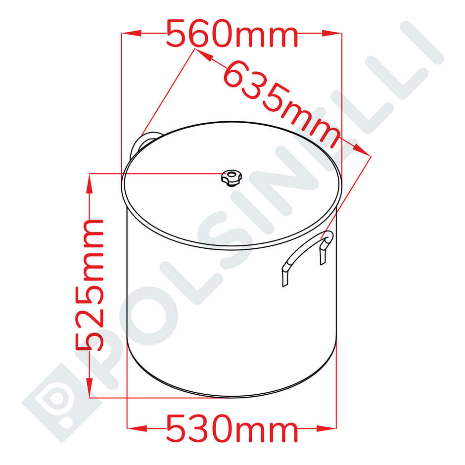 100 L stainless steel pot