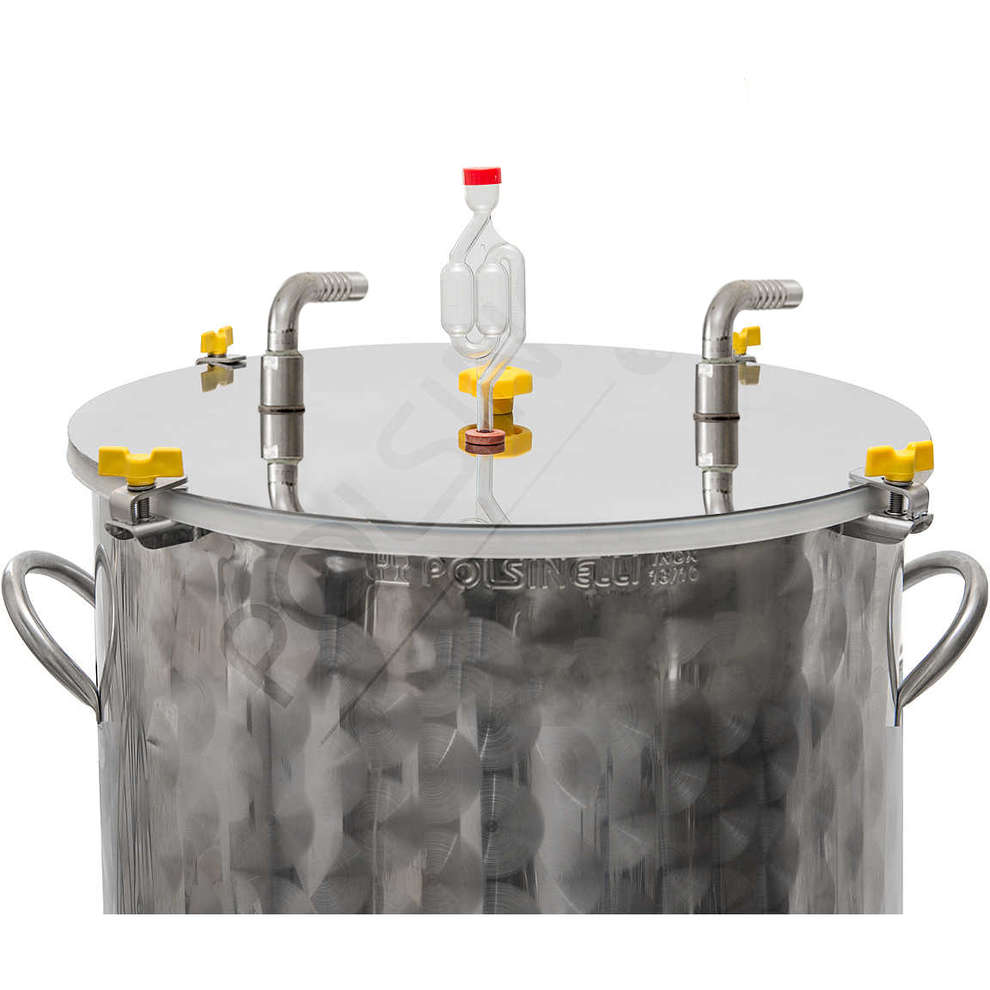 100 L stainless steel refrigerated beer fermenter with flat bottom Beer Polsinelli Enologia