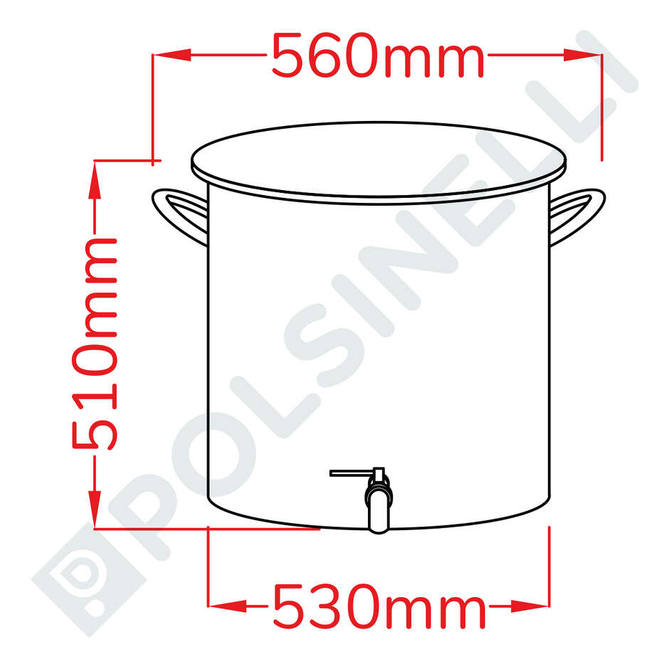 100 L stainless steel tub 