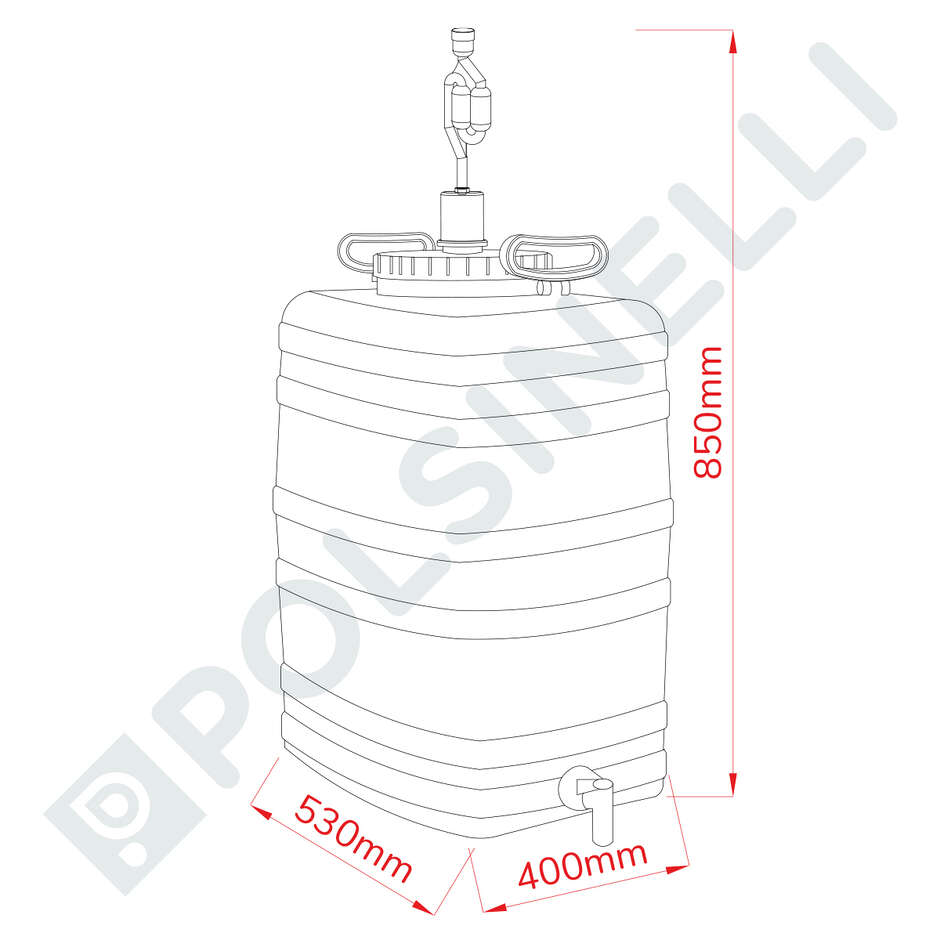 100 Liter Gärfass aus Kunstoff