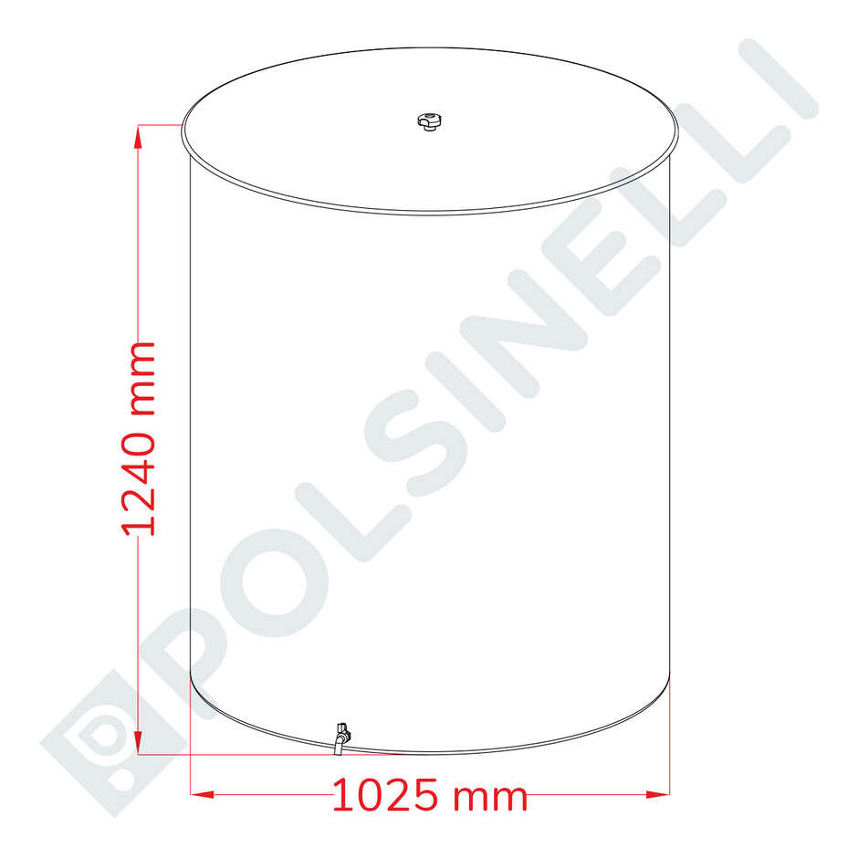 1000 L stainless steel tank