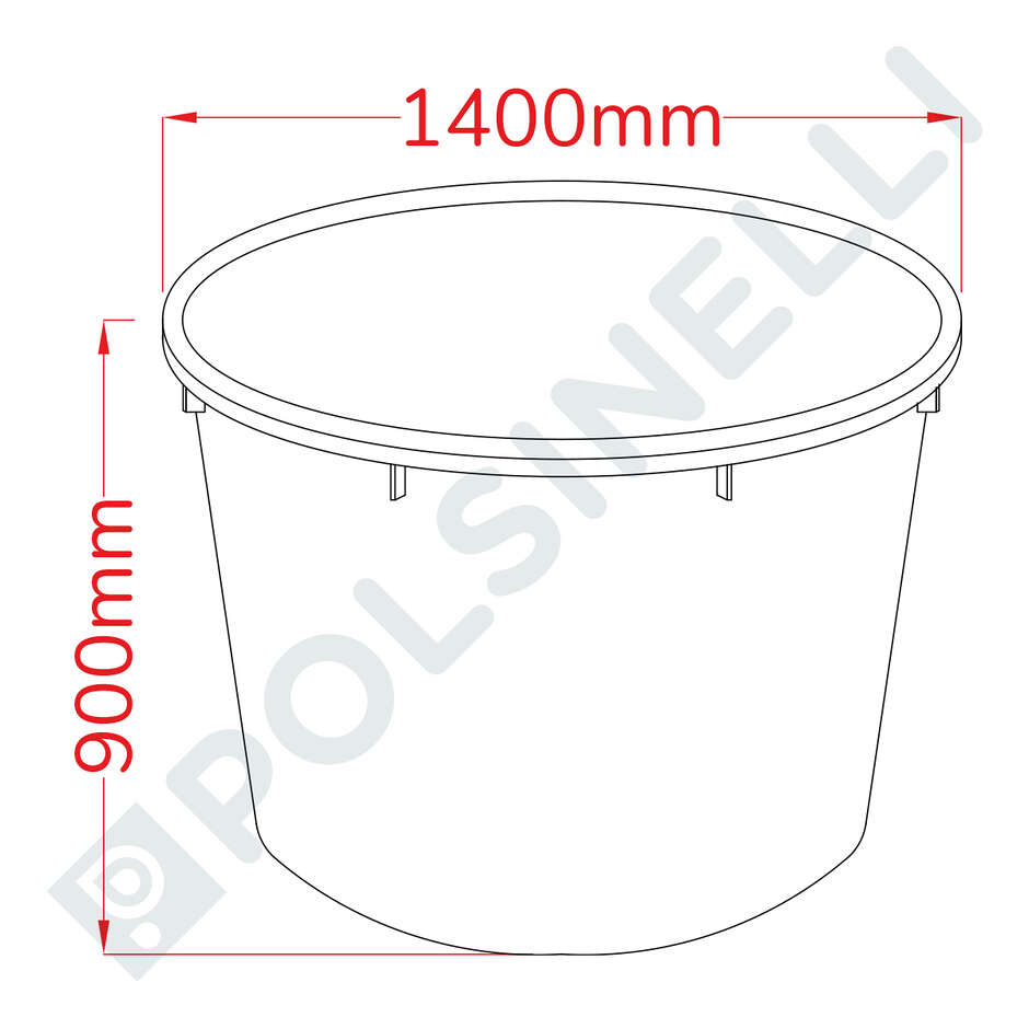 1000 L Wine Marc Plastic Tub