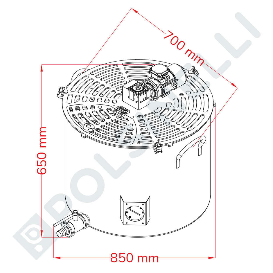 150 L motorisierter Balsamessigtopf