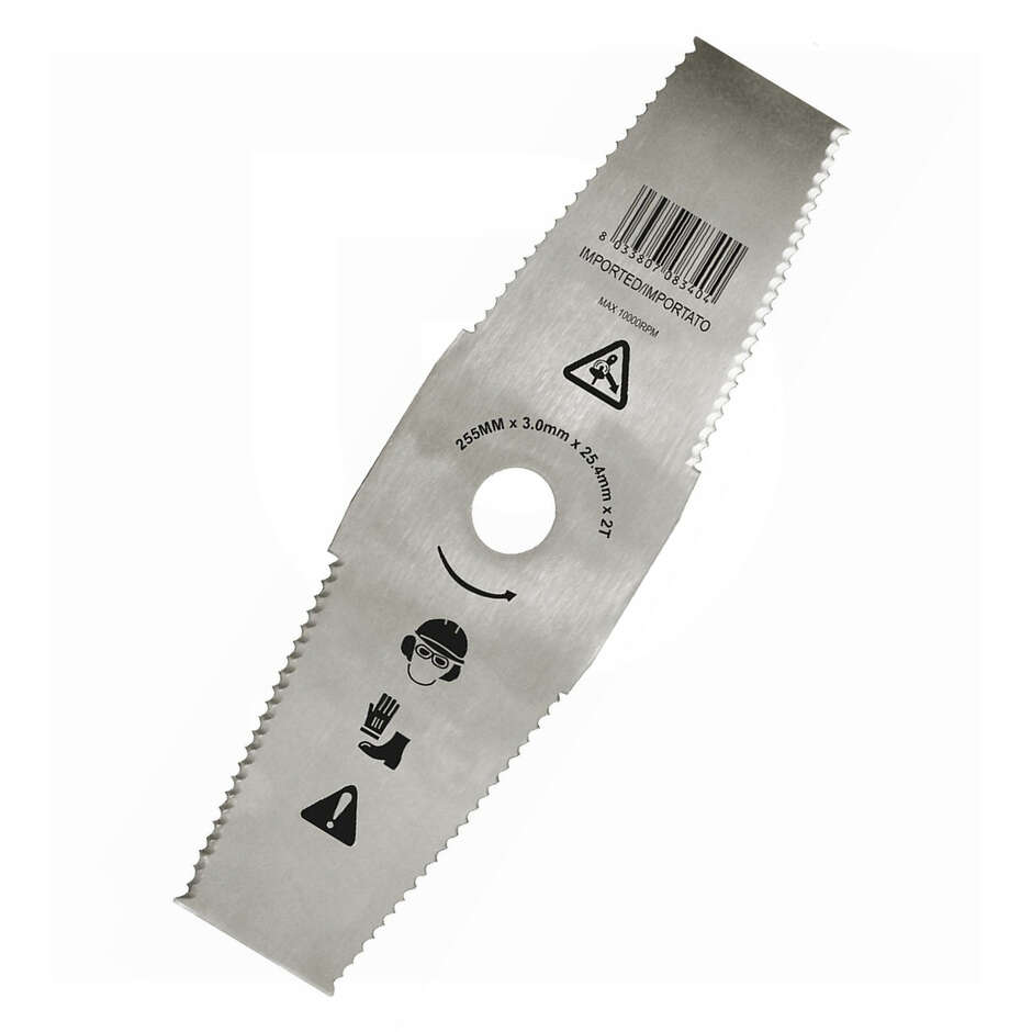 2-tooth steel serrated brushcutter disc for grass Ø 255 mm