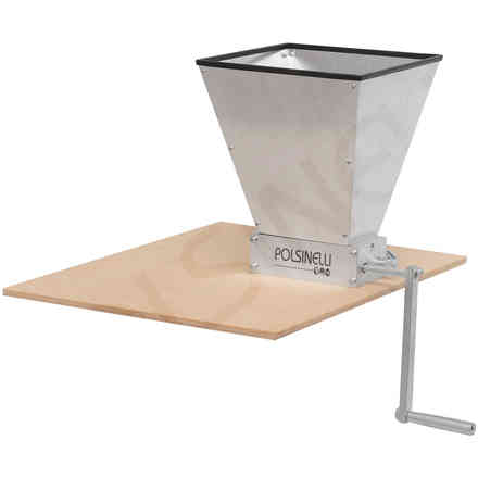 2 Walzen Malzmühle mit Holzsockel