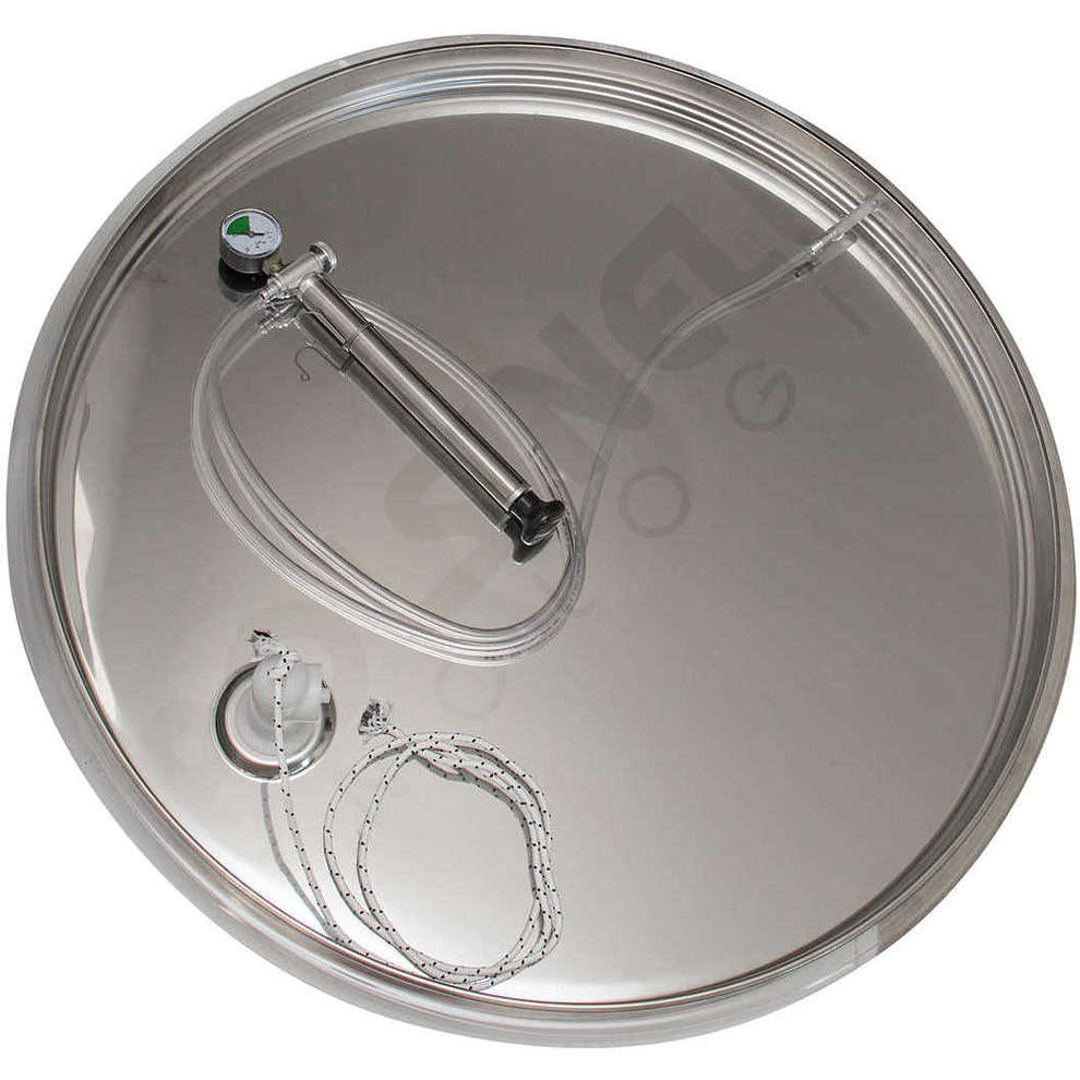 2000 L Stainless Steel Cone Bottom Tank with Air Floating lid and ∅400 Manhole