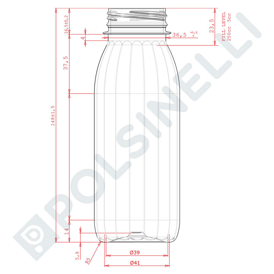 250 mL PET-Flasche Plus Schraubenhals (500 St)