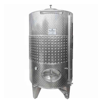 2500L Stainless Steel Refrigerated Storage Tank with Conical Bottom and Oval manhole 320x455