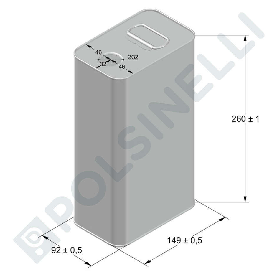3 L olive oil tin can matt black (440 pieces) 