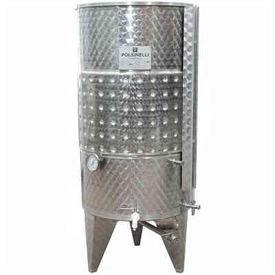 300 L Refrigerated cone bottom stainless steel tank with air floating lid