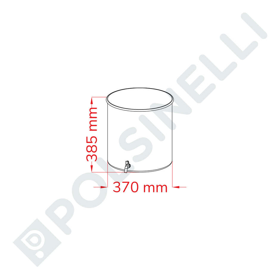 35 L stainless steel wine tank with air floating lid