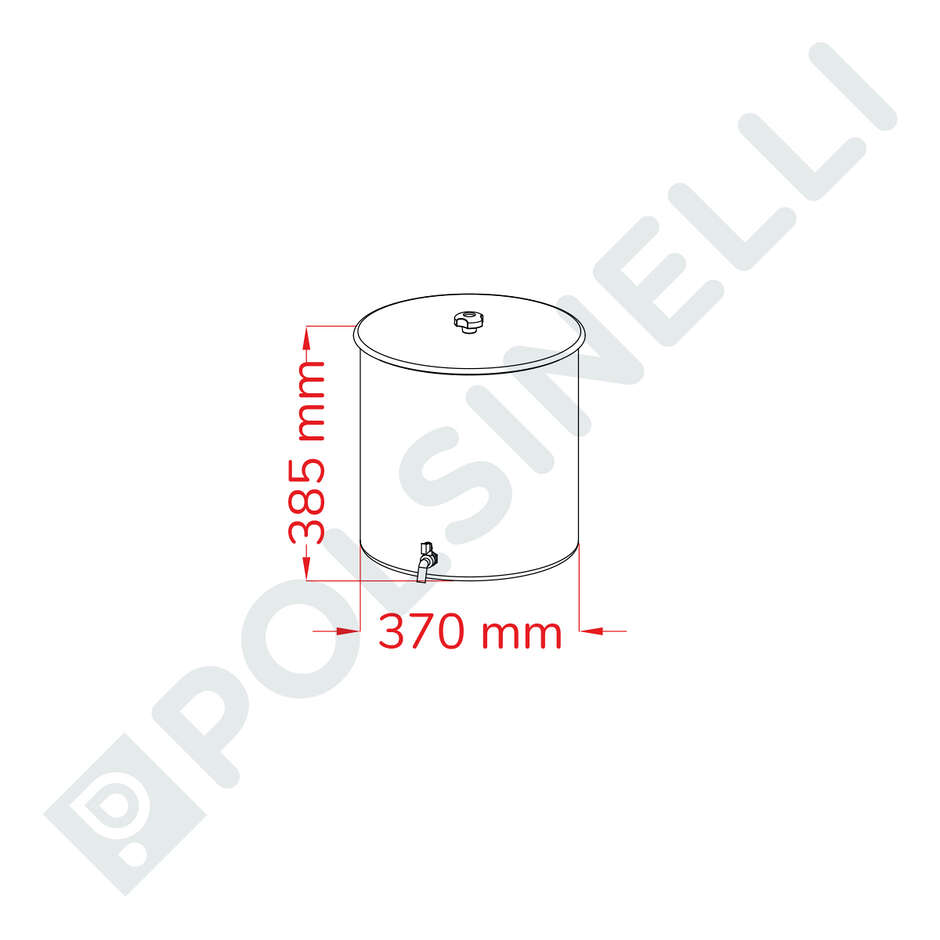 35 L stainless steel wine tank with oil floating lid