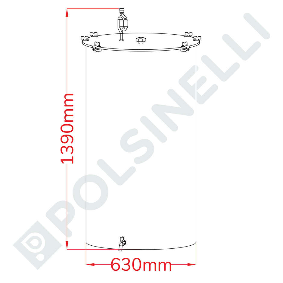 380 L stainless steel beer fermenter