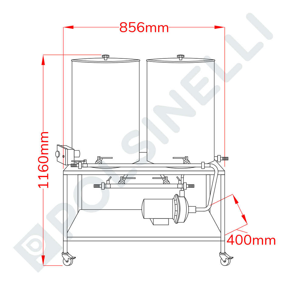 50 CIP Washing system with resistance heater - 2 Tanks 