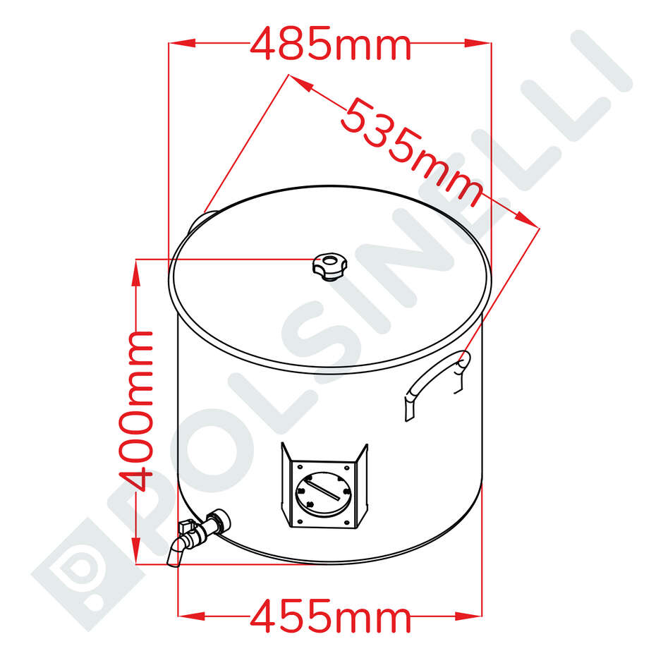 50 L pot for beer brewing