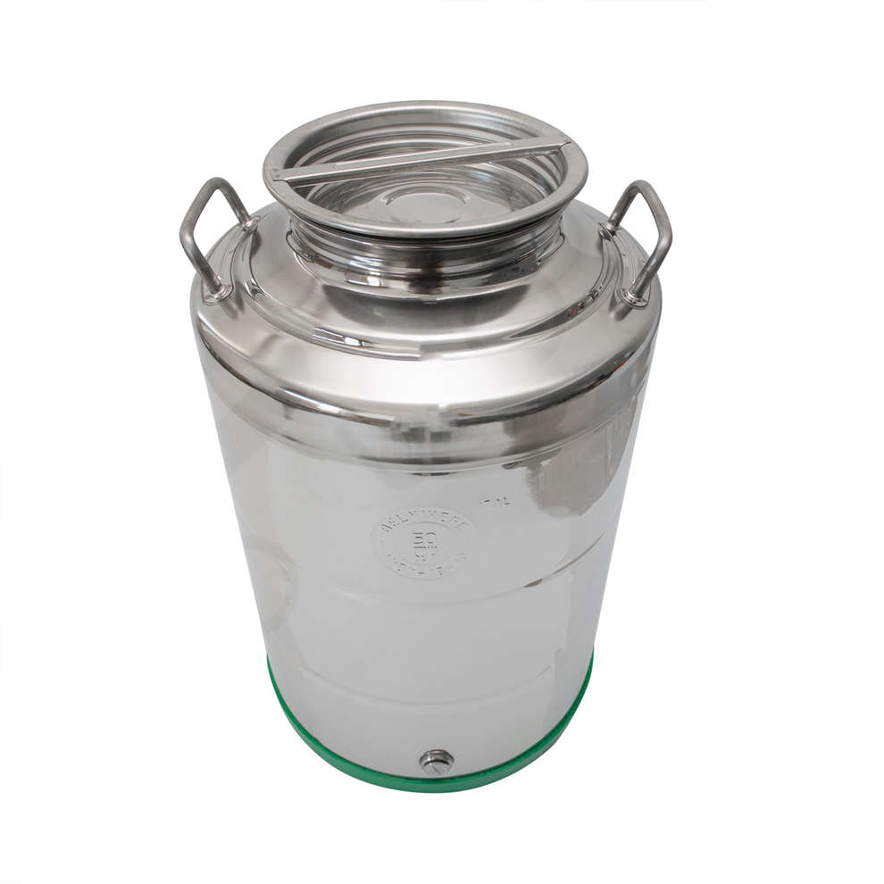 50 L stainless steel drum smooth bottom