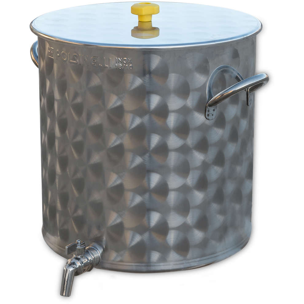 50 L stainless steel pot with tap