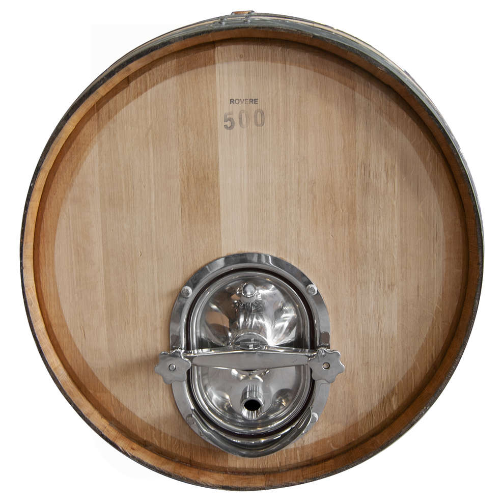 500 L regenerated Oak barrel with stainless steel manhole
