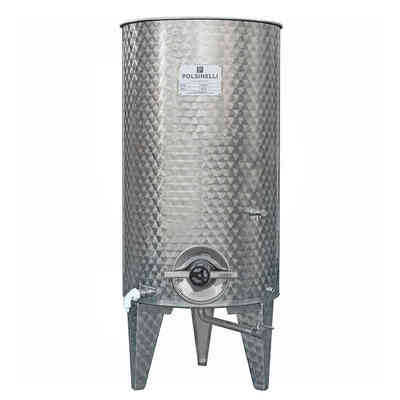 500 L Stainless Steel Cone Bottom Tank with Air Floating lid and ∅300 Manhole 
