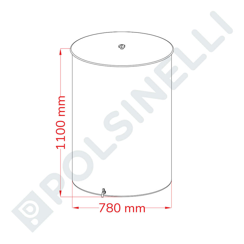 500 L stainless steel tank
