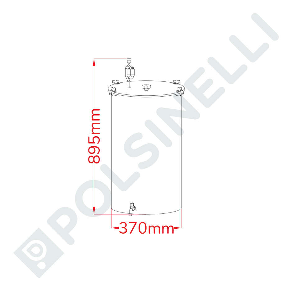75 L Edelstahl Gärfass für Bier