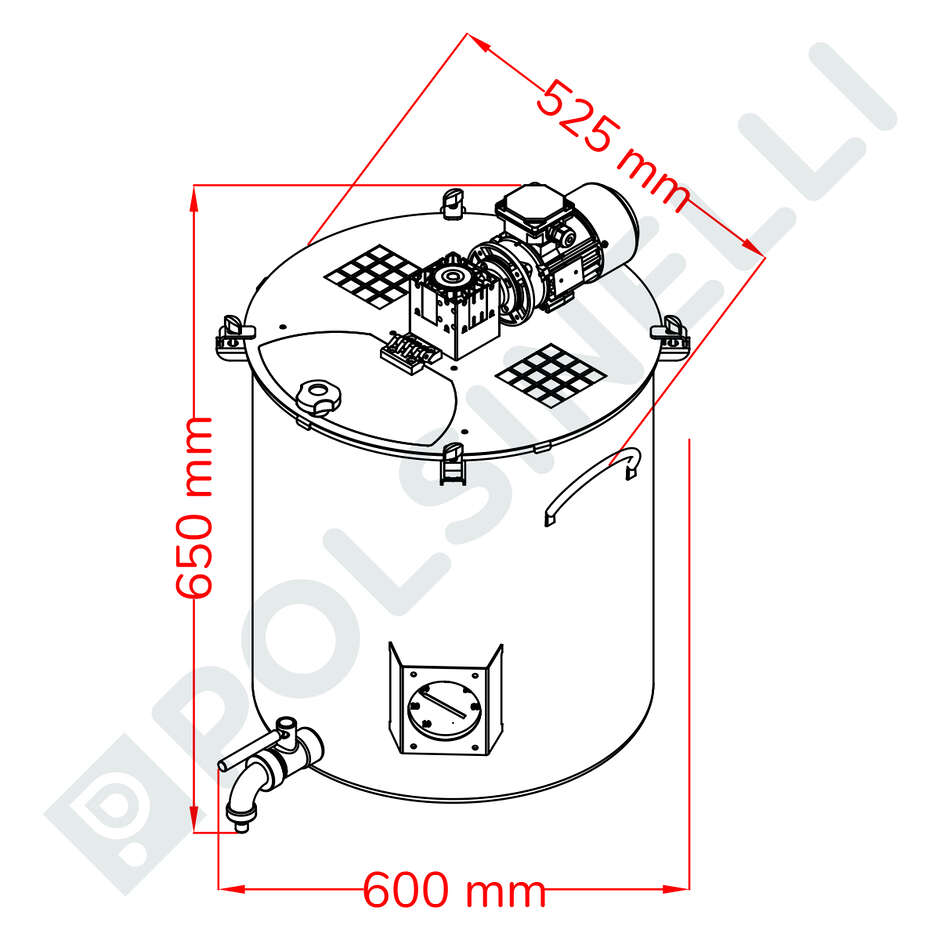 Olla motorizada para marmelada 75 L