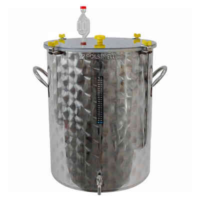 75 L stainless steel beer fermenter with handles