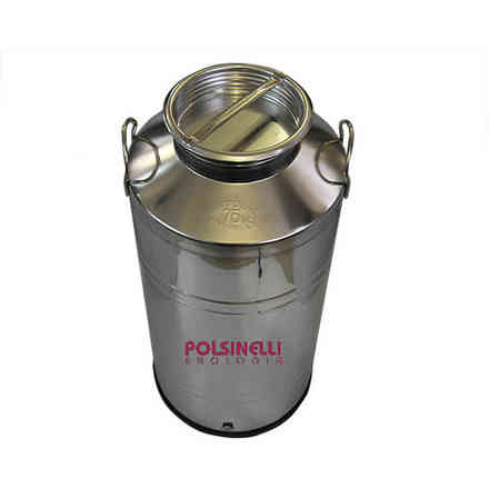 75 L stainless steel drum smooth bottom