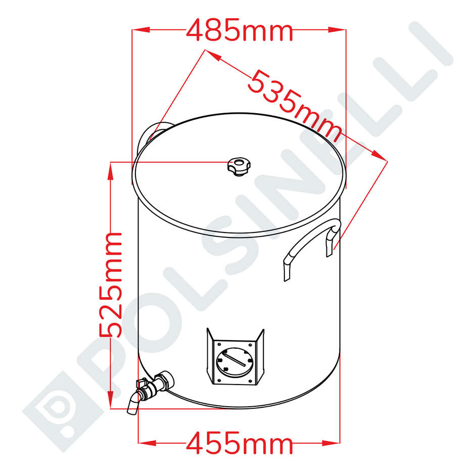 75 L Topf zur Bierherstellung