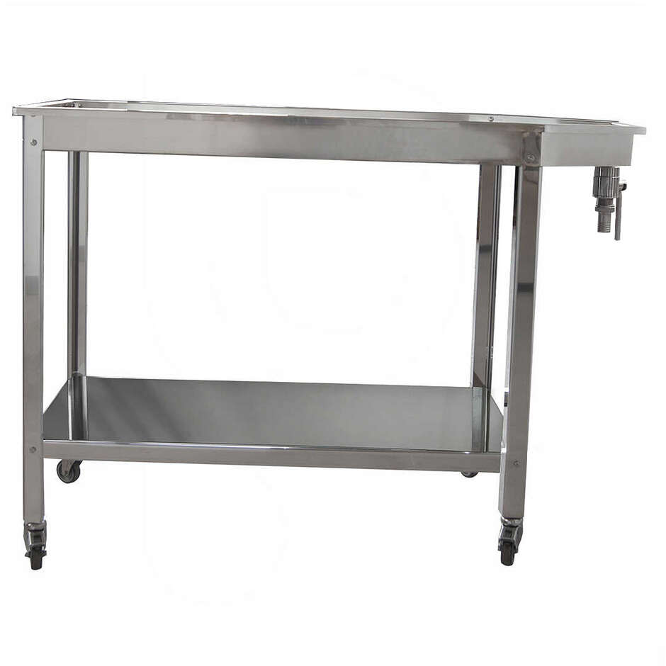 Abtropftisch aus Edelstahl 1200X500 mit Regal