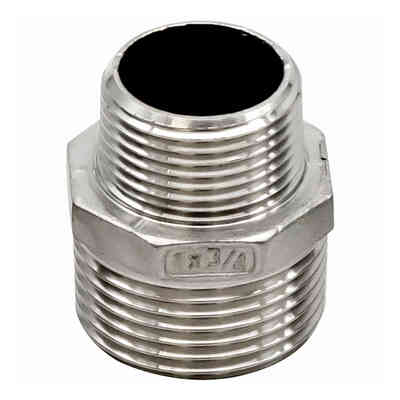 Acero pezón reducida hexagonal de 1" x 3/4" 