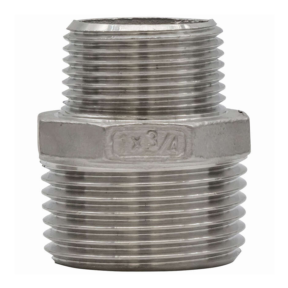 Acero pezón reducida hexagonal de 1" x 3/4" 
