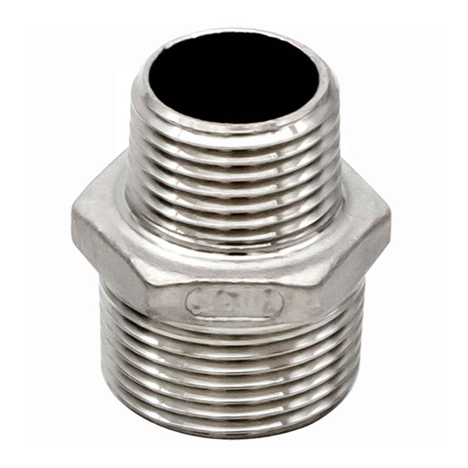 Acier réduit mamelon hexagonal 3/4" x 1/2"
