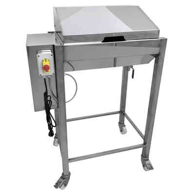 AISI 304 stainless steel cheese brushing machine - 300 mm with cart