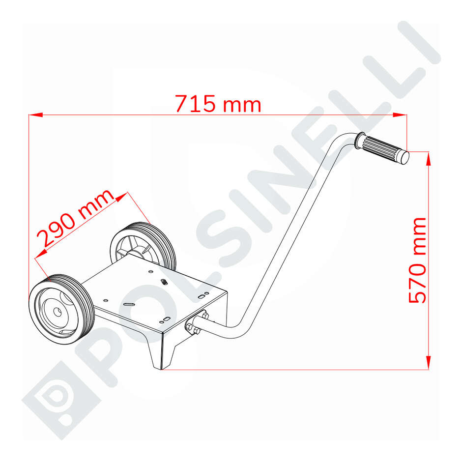 AISI 304 stainless steel Mini trolley for electric pump