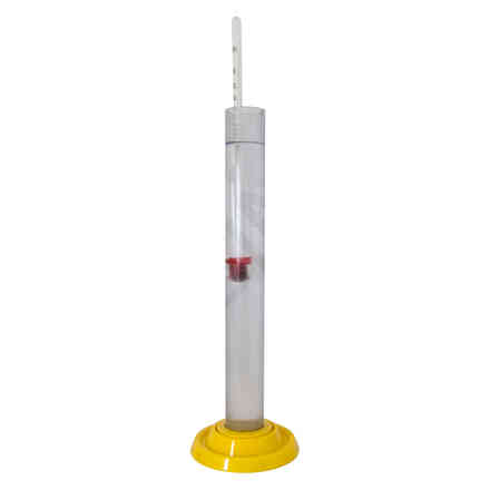 Long alcoholometer with thermometer Wine