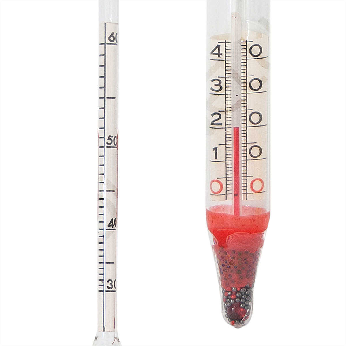 Hydromètre alcoomètre mesure de la tenue en alcool avec température (0-100%)