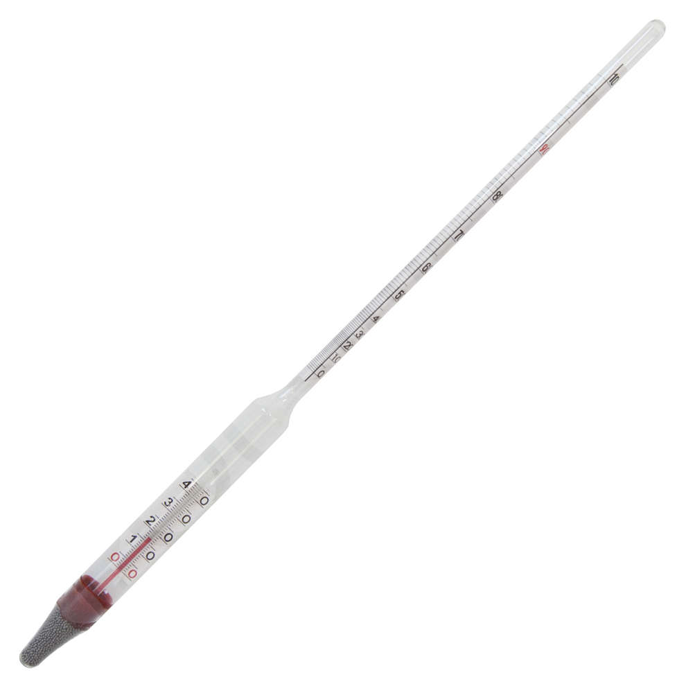 Alcoomètre longue avec thermomètre