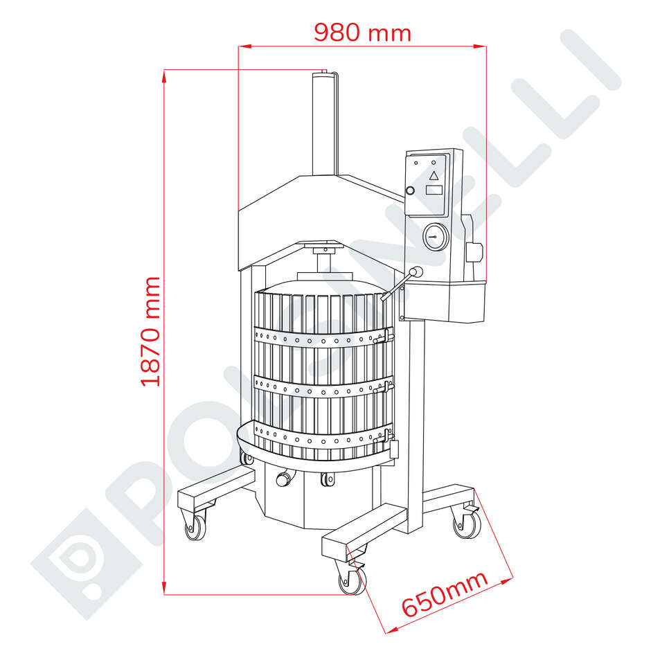 Alfa 40 Vertical Press with Rotating Cage