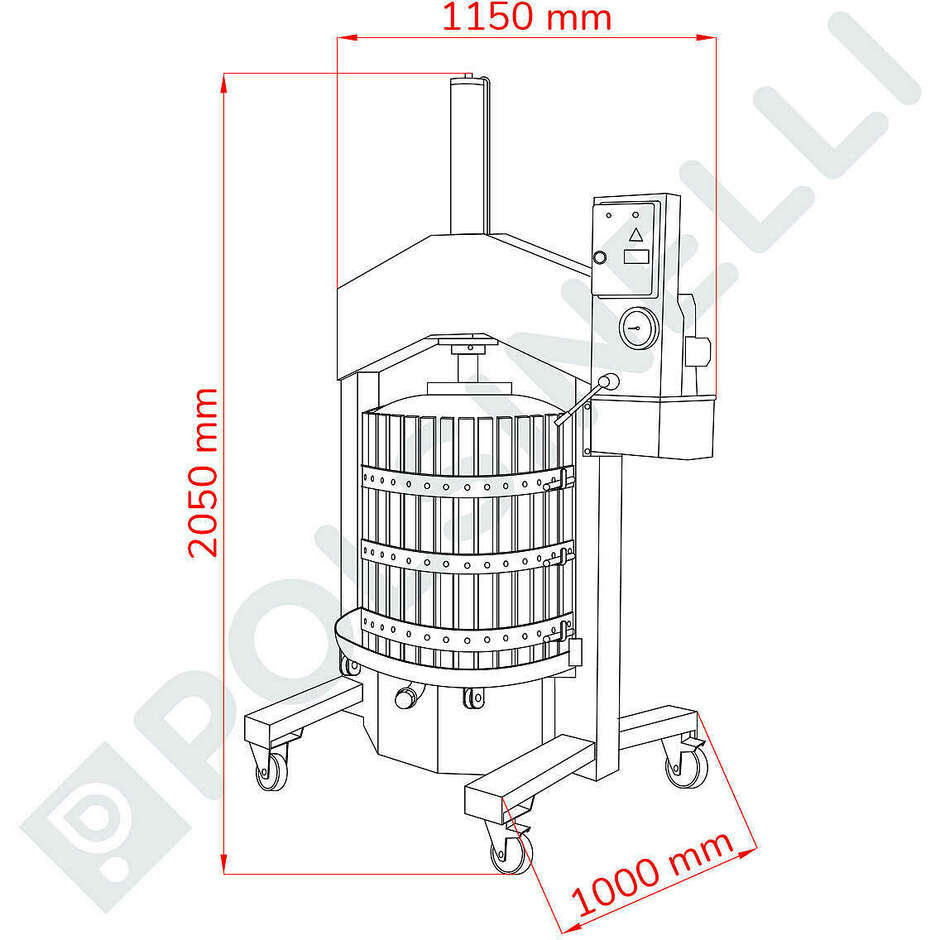 Alfa 50 Vertical Press with Removable Cage