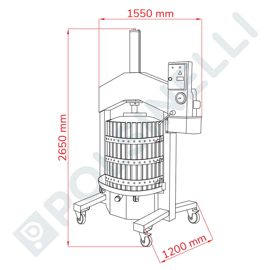 Alfa 70 Vertical Press with Removable Cage