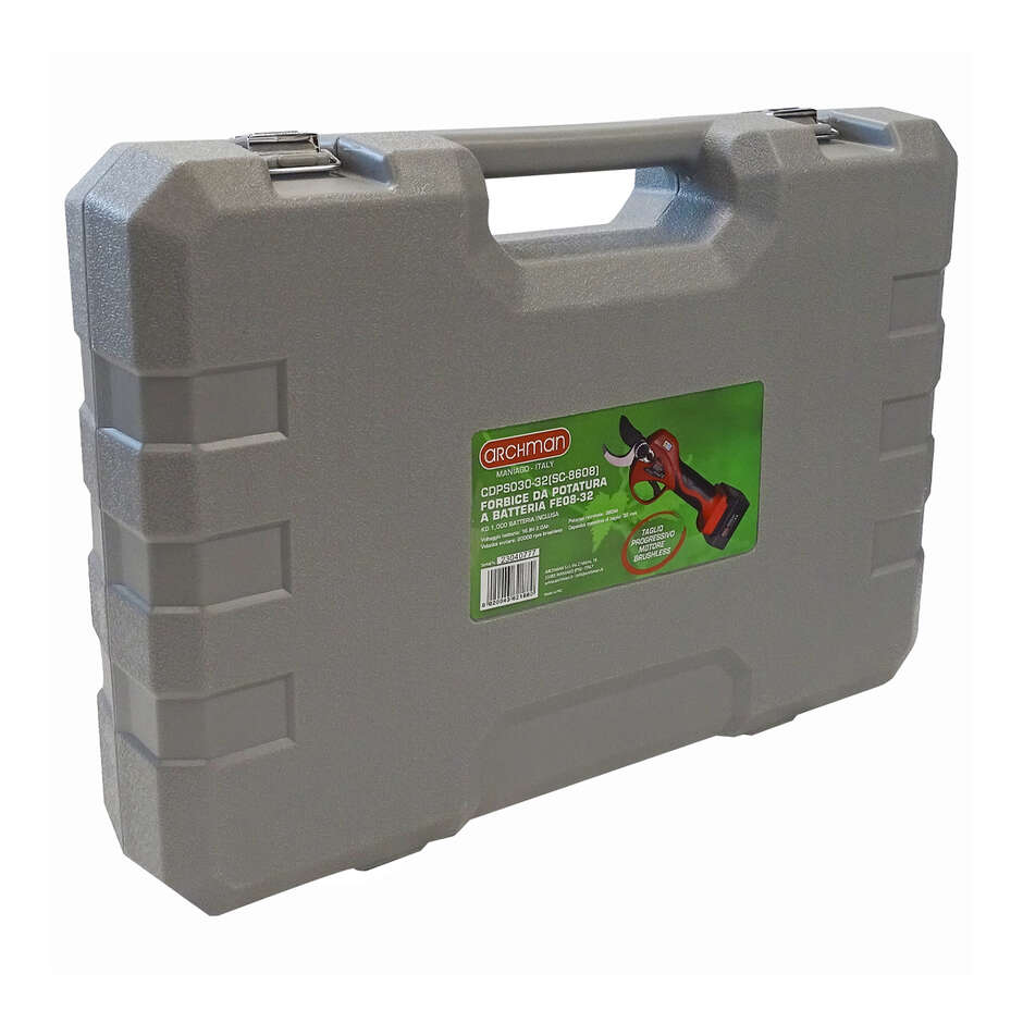 Archman FE08-32 tijera eléctrica sin cable con 2 baterías 16,8V- 2Ah 